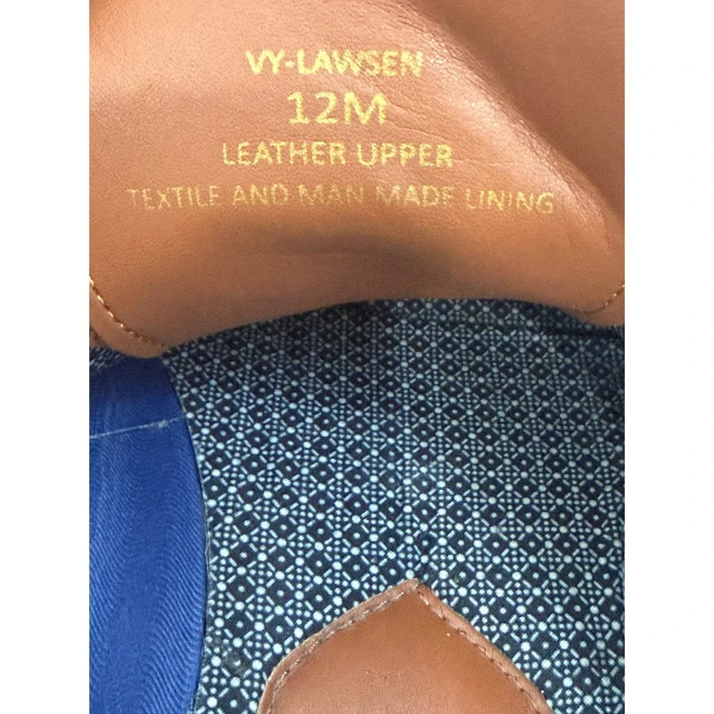 Vince Camuto Lawsen Mens Cognac Brown Leather Oxford Dress Shoes VY-LAWSEN 12M